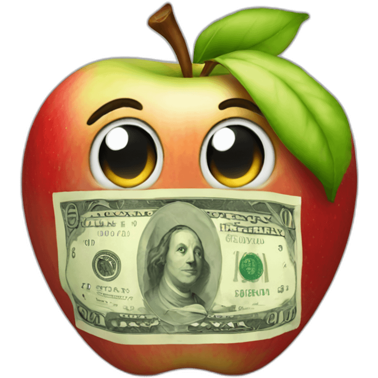 apple dollar emoji