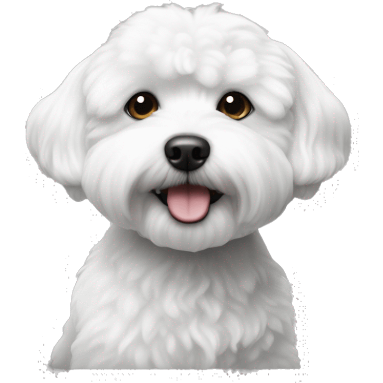 bichon havanais black and white  emoji