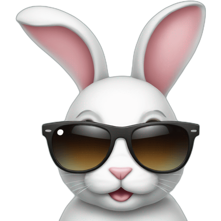 Bunny with sunglasses  emoji