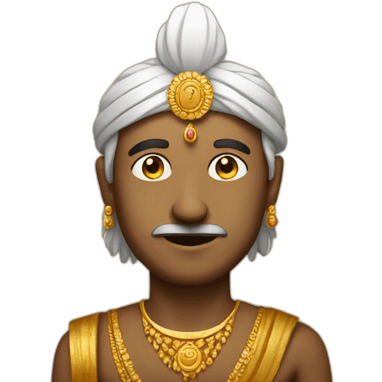 indian man with gold emoji