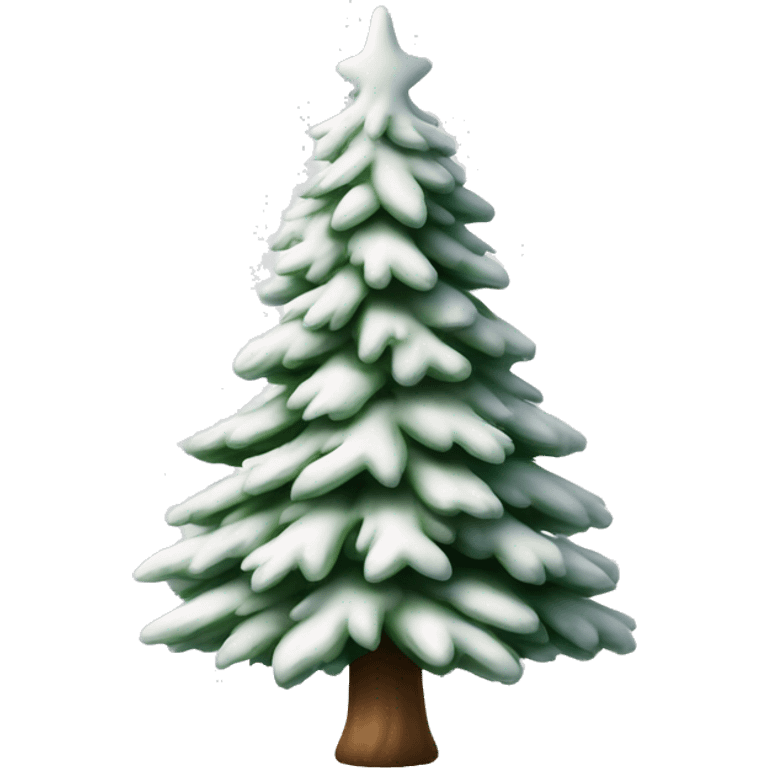  actual white fir christmas tree isolated.  emoji