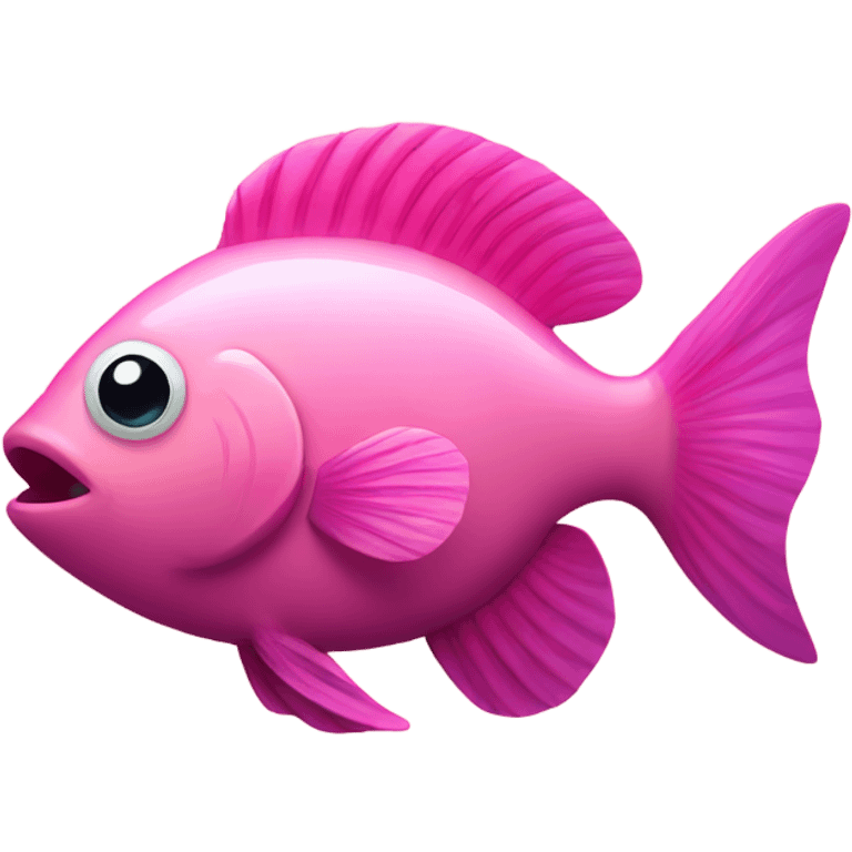 Pink fish emoji