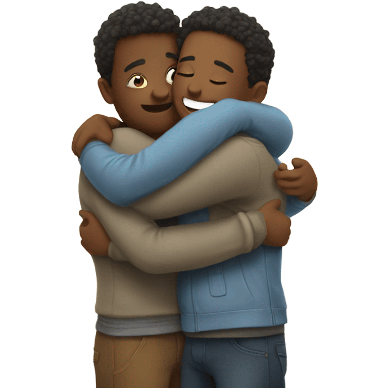 two friends hugging emoji