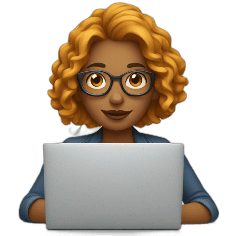 woman designer-doing-wireframes with a laptop emoji