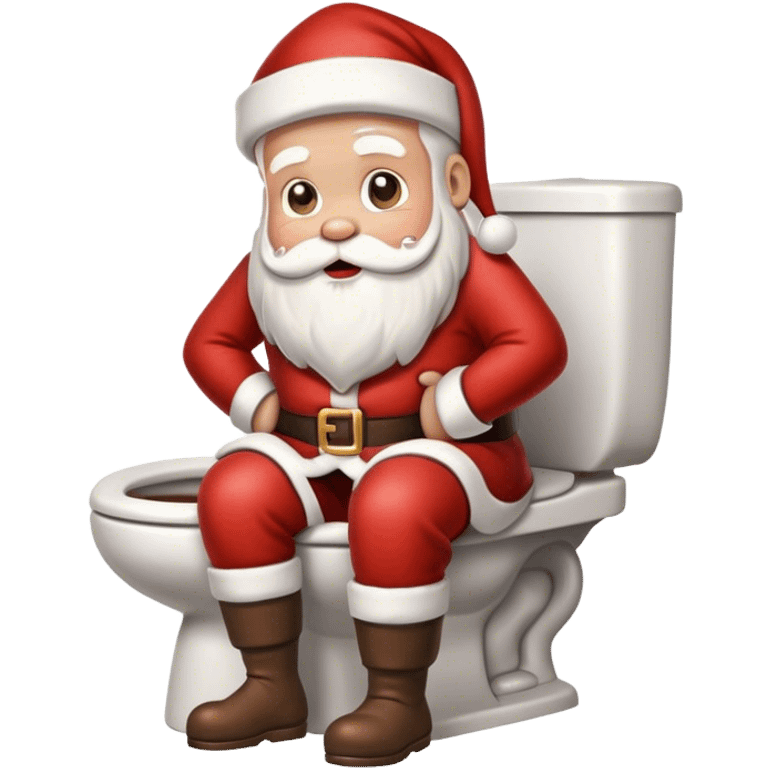 Pooping Santa emoji