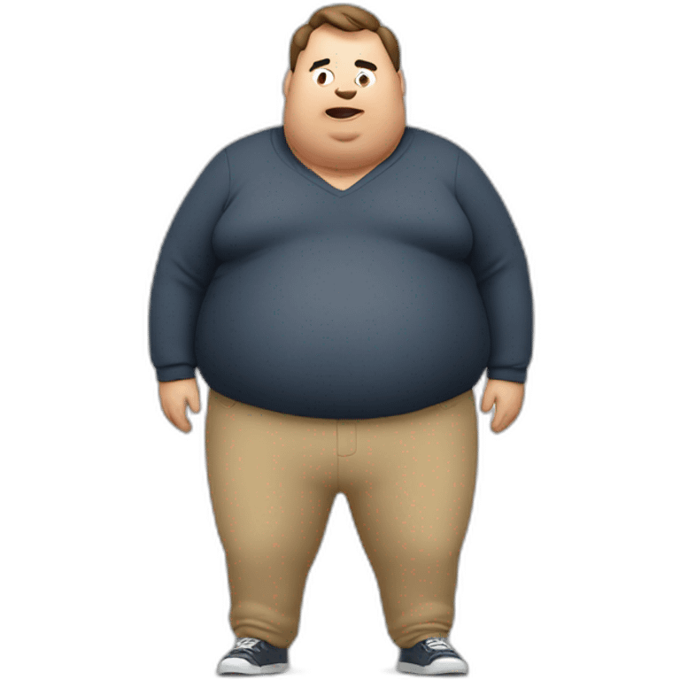 fat man holds his belly emoji