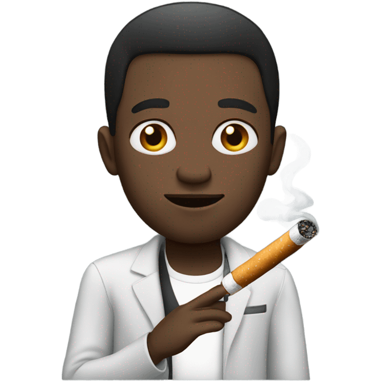 Black man with cigarette  emoji