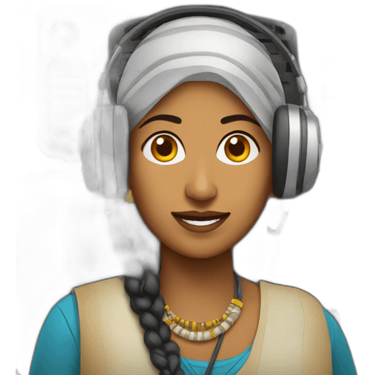 Radio indian woman emoji