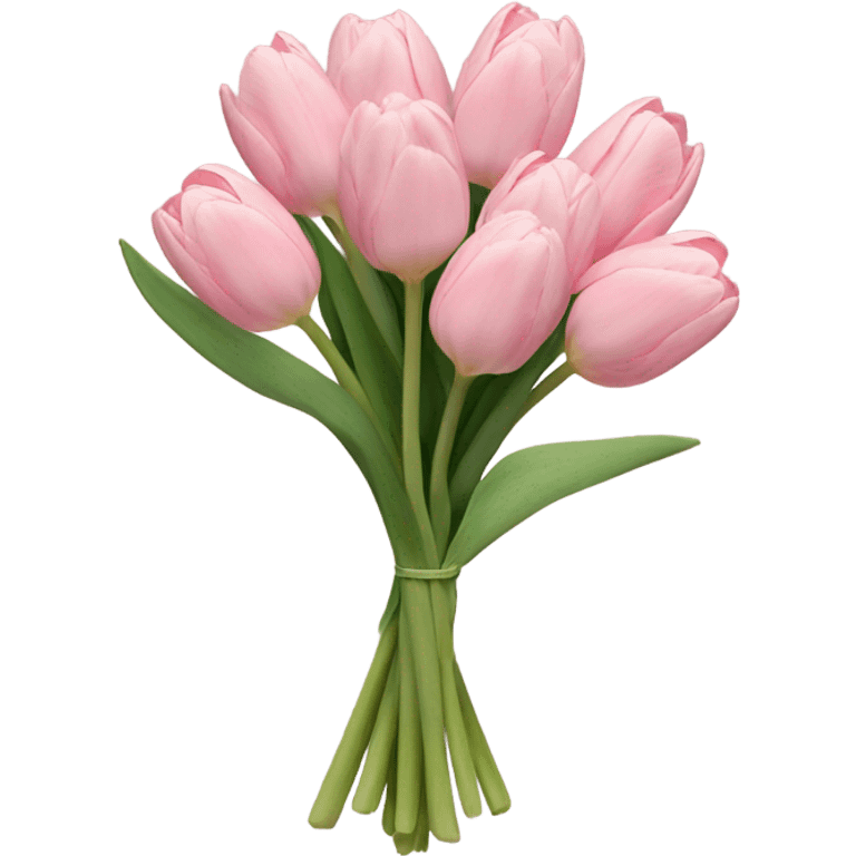 Pale pink bouquet of tulips emoji