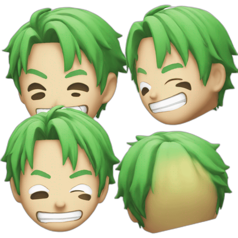 Zoro from One piece laughing emoji