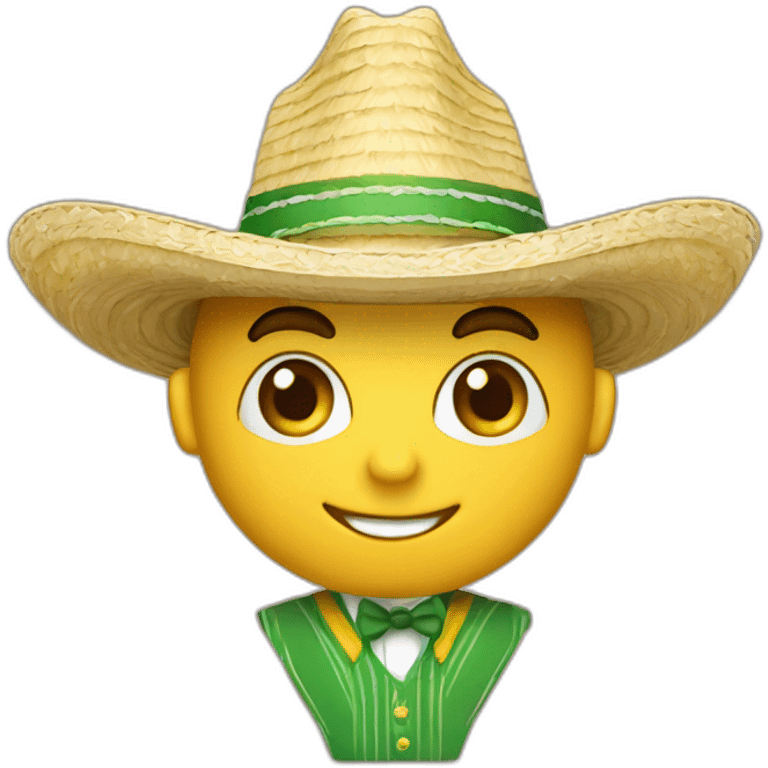 Carita feliz con sombrero de copa emoji