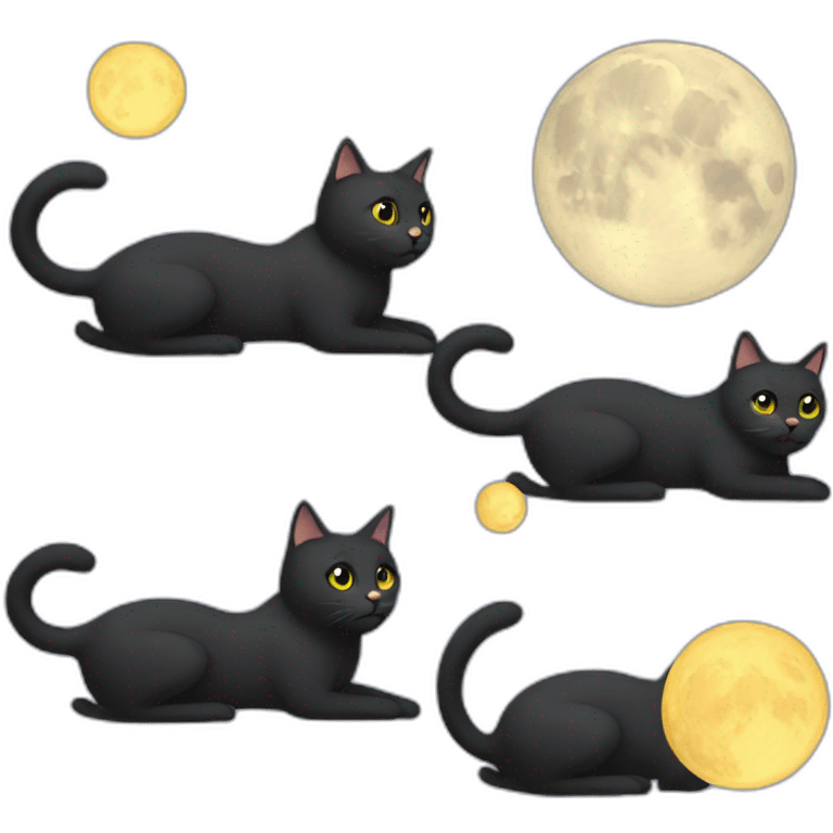 cat with moon emoji