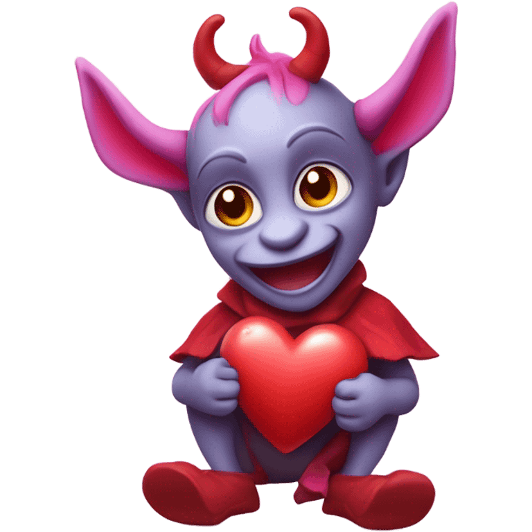 Valentine Imp with horns  emoji