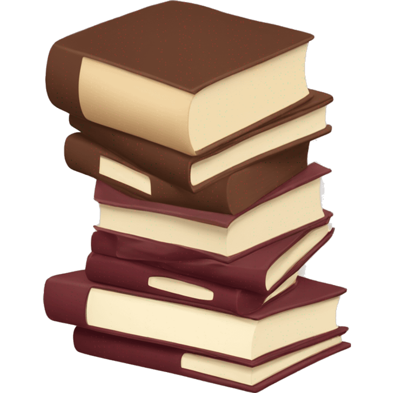 Burgundy and beige book stack emoji