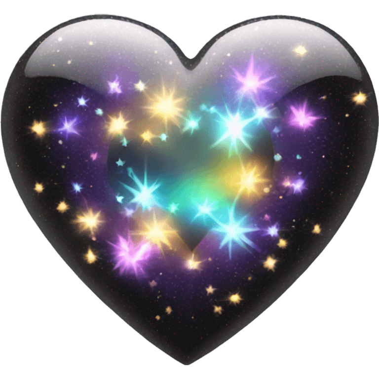 sparkling heart change color to black emoji