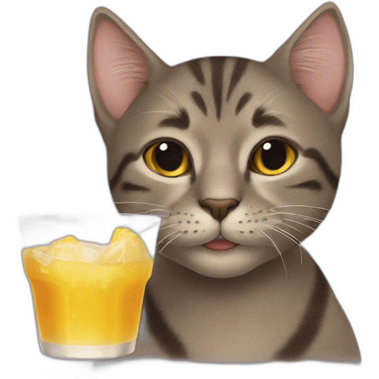 Cat drink kvas emoji