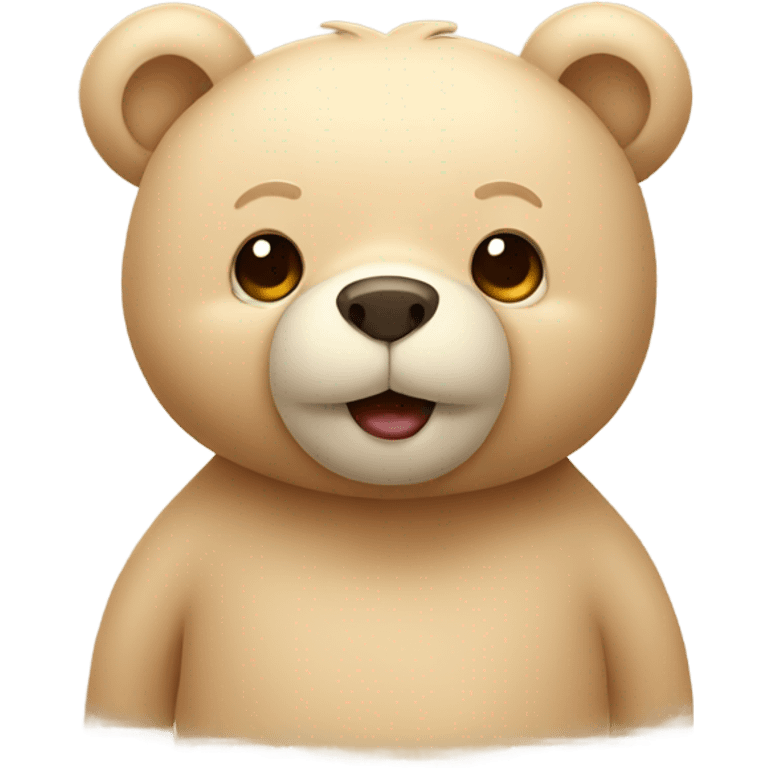 Cute beige bear emoji