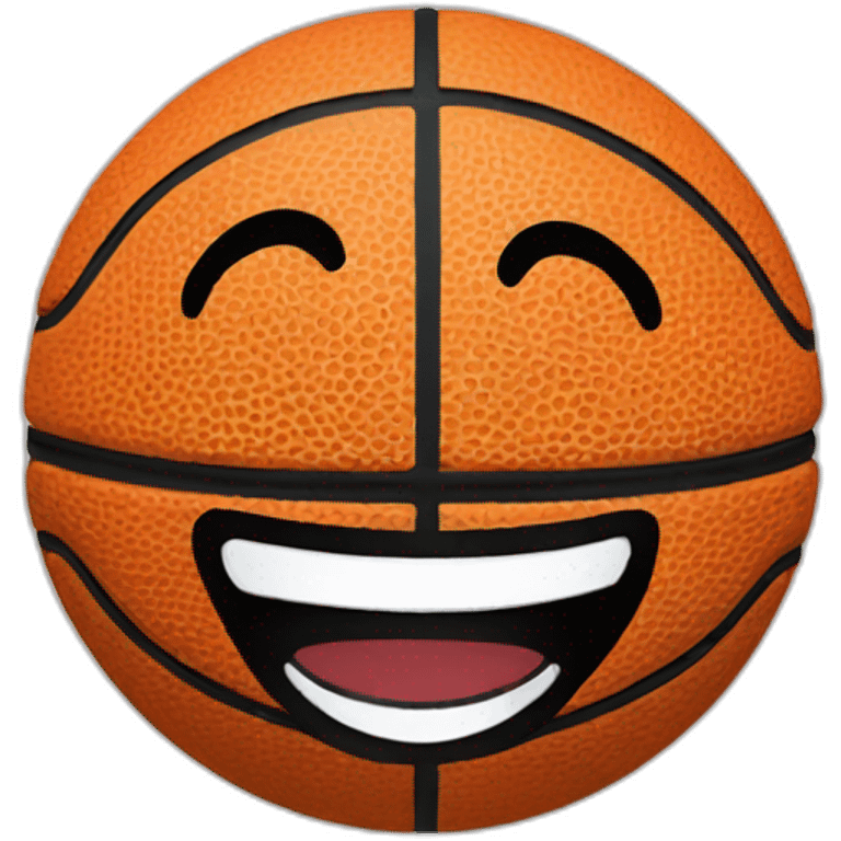 Basket ball smiling emoji