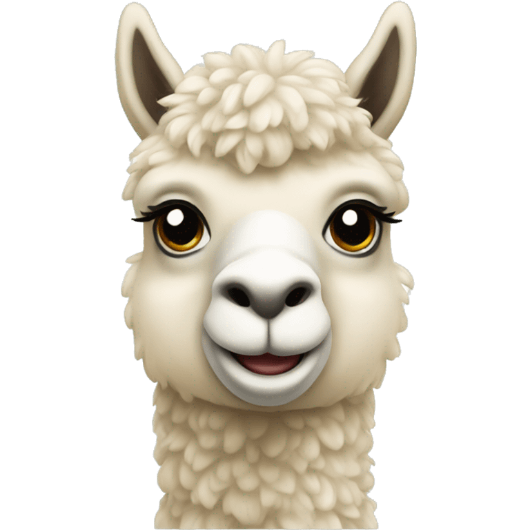 Cream alpaca emoji