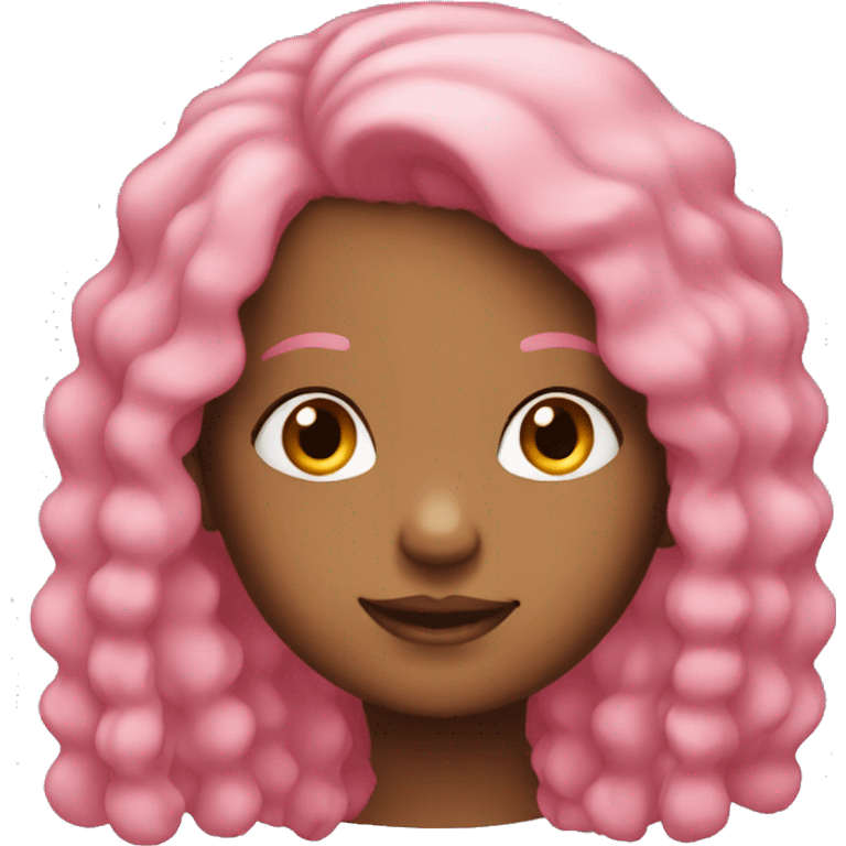 Girl with pink hair emoji