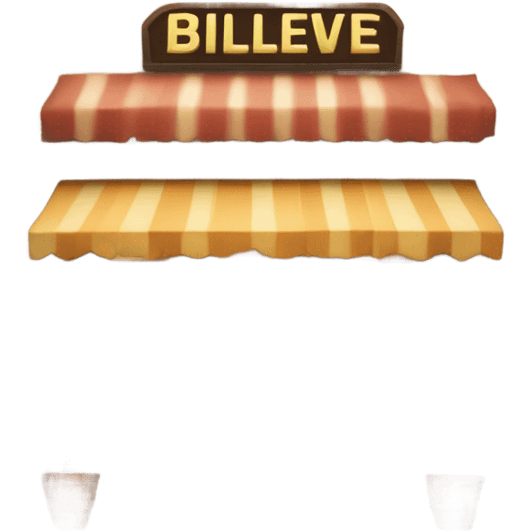 Restaurant called "Billeive" emoji