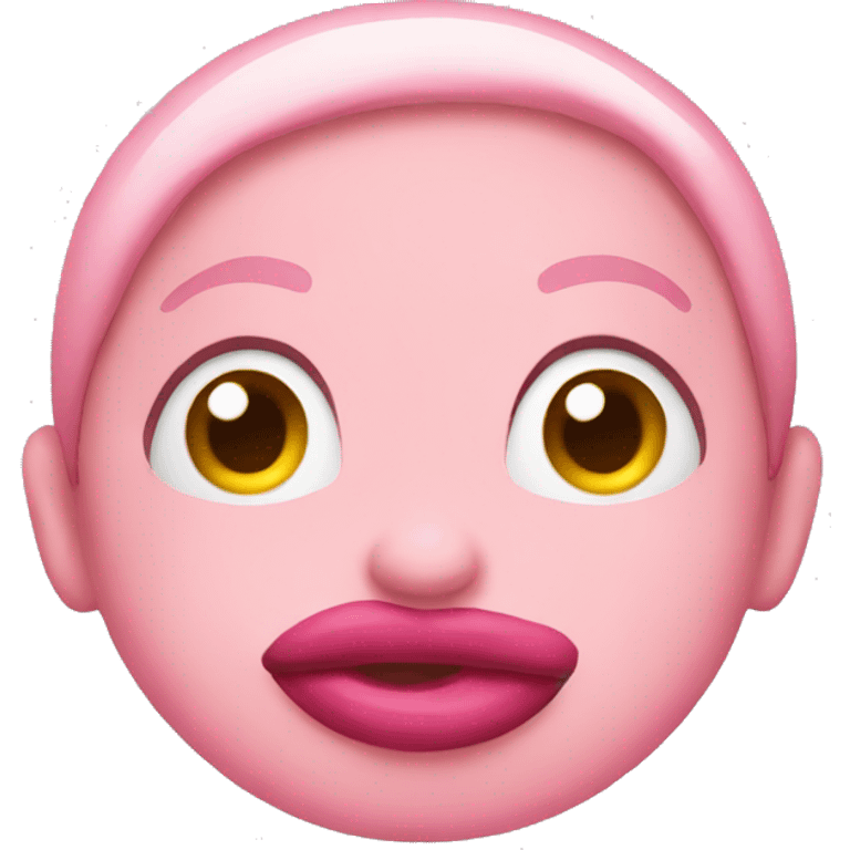 Pink kiss emoji