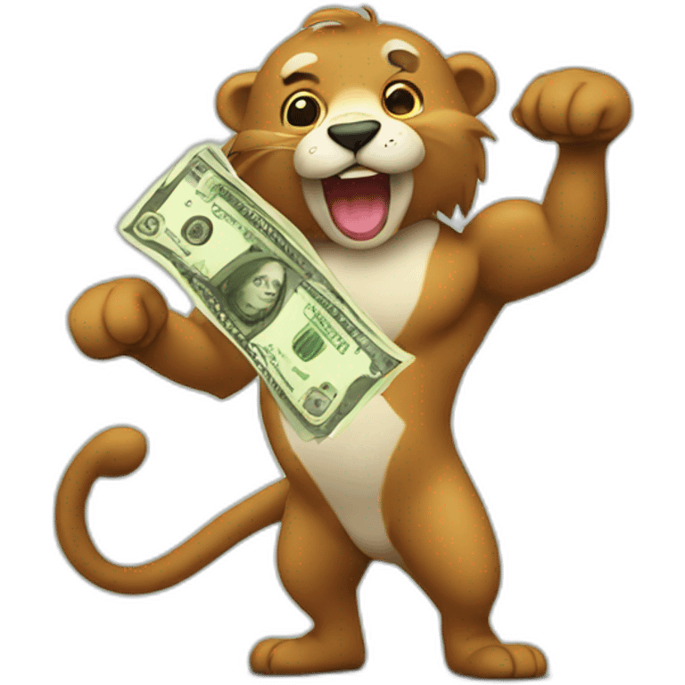 animal flexing money emoji