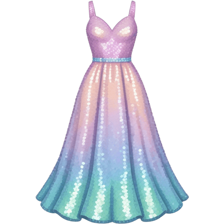 Pastel sequin gown display  emoji