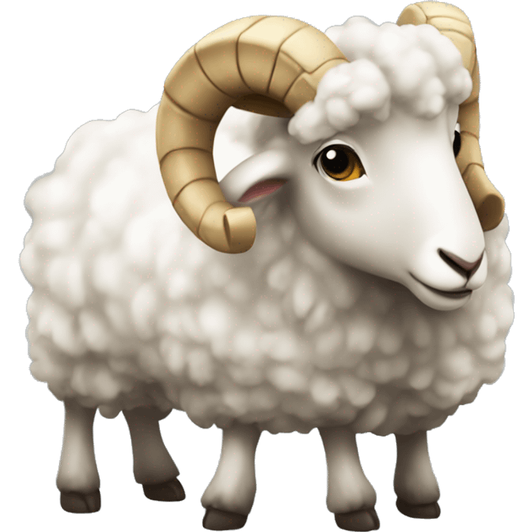 A kissing ram emoji