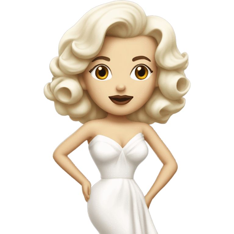 Marilyn Monroe wearing white dress emoji