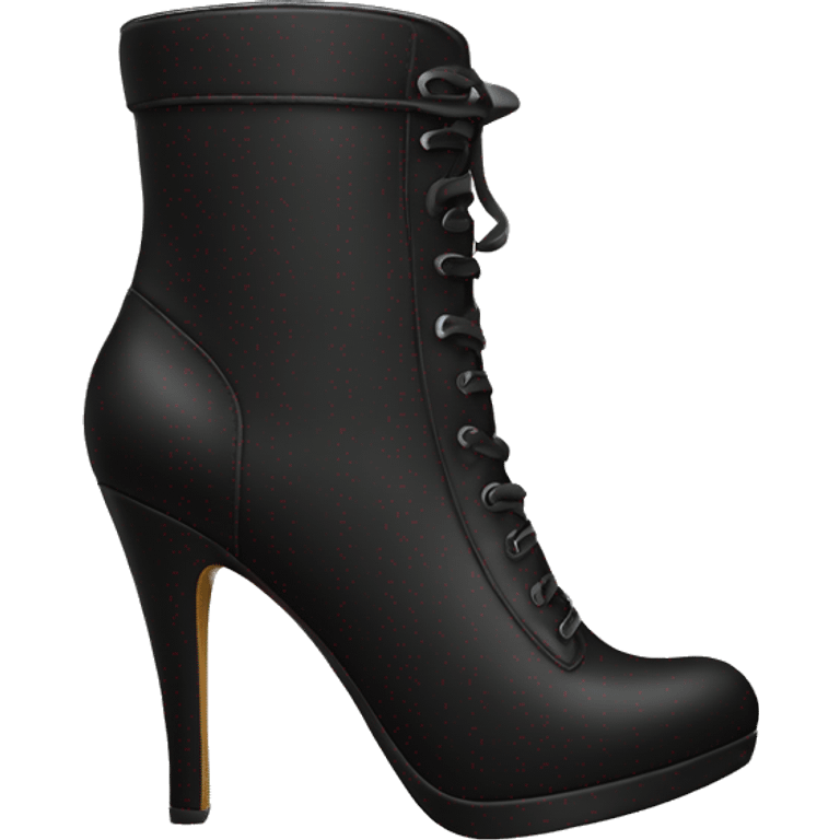 black high heel boots  emoji