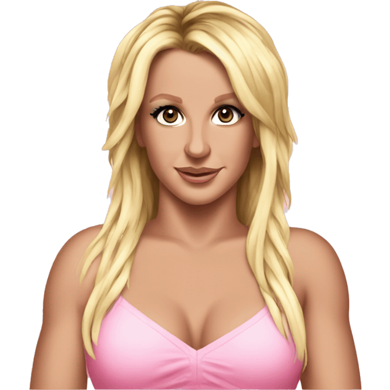 Britney spears in crop top pink emoji