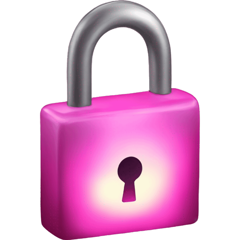 pink glowing lock emoji