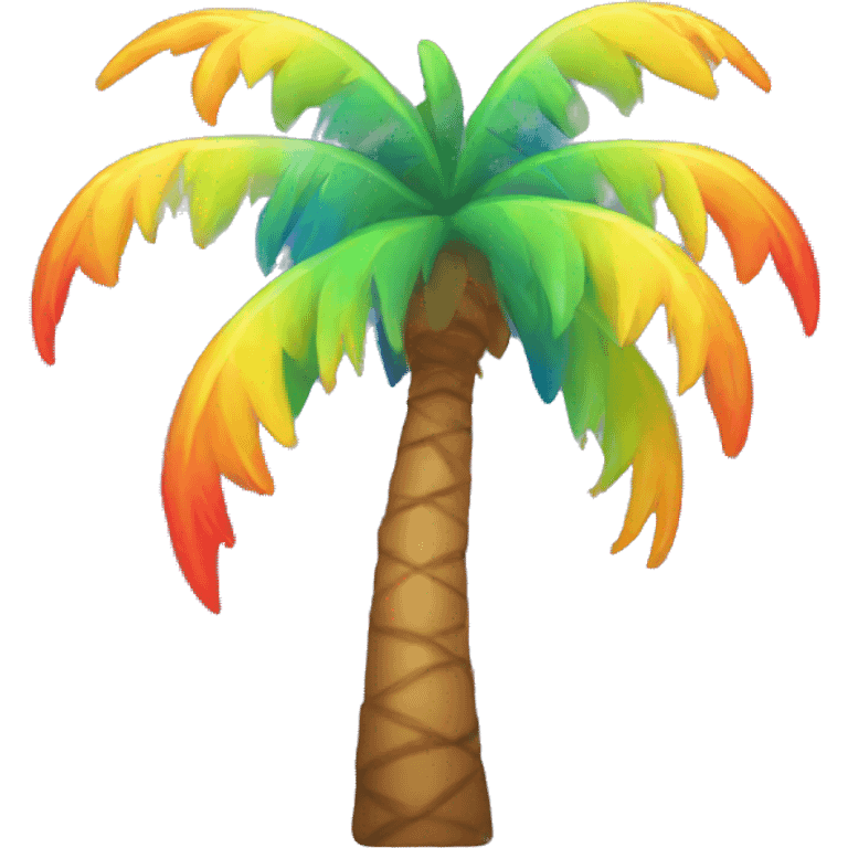 rainbow palm tree emoji