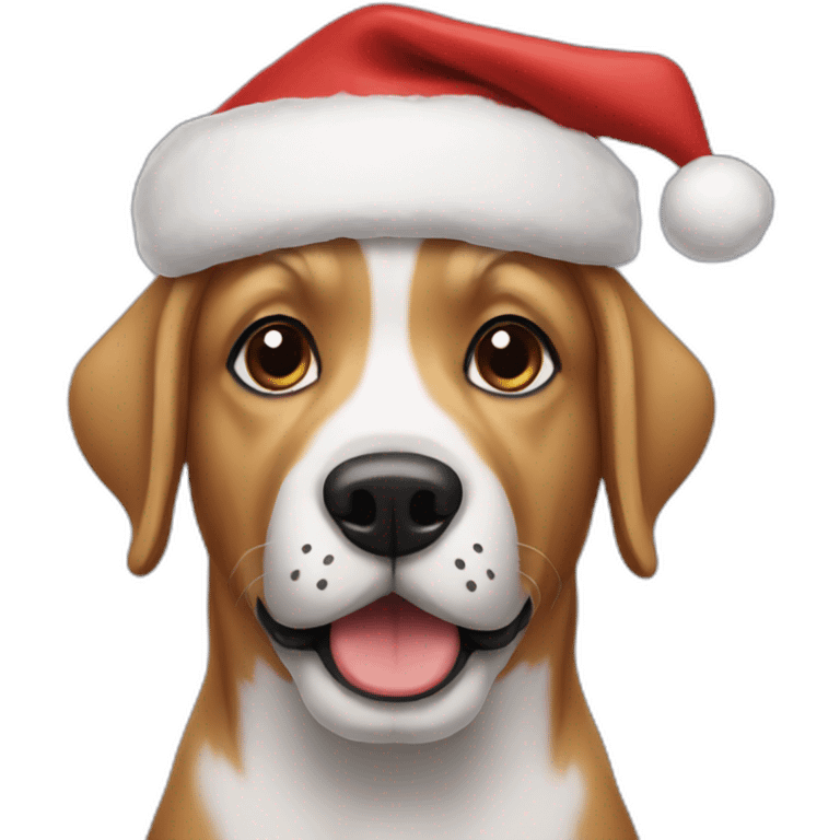 Santa dog emoji