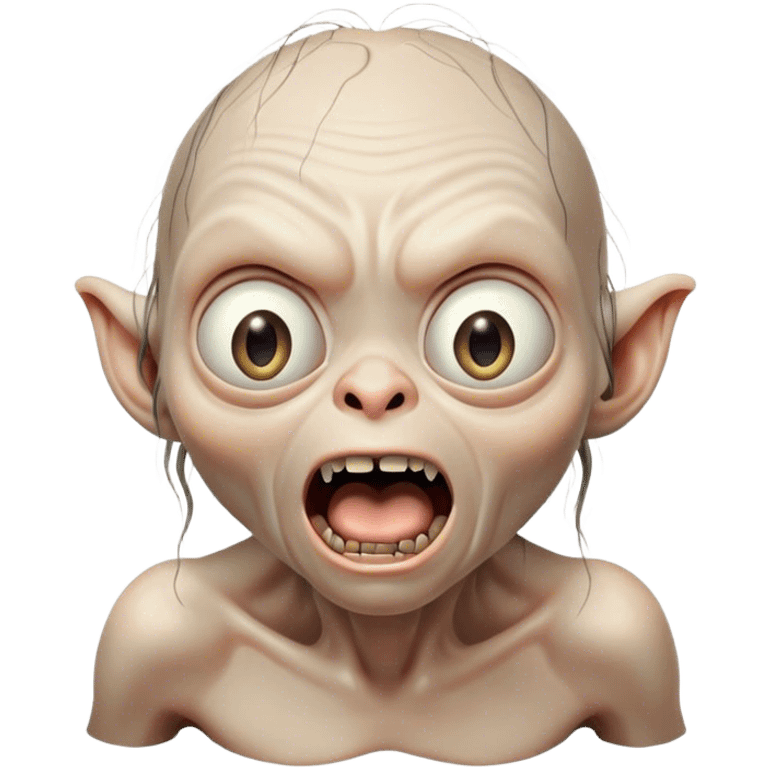 gollum shocked face, open mouth  emoji