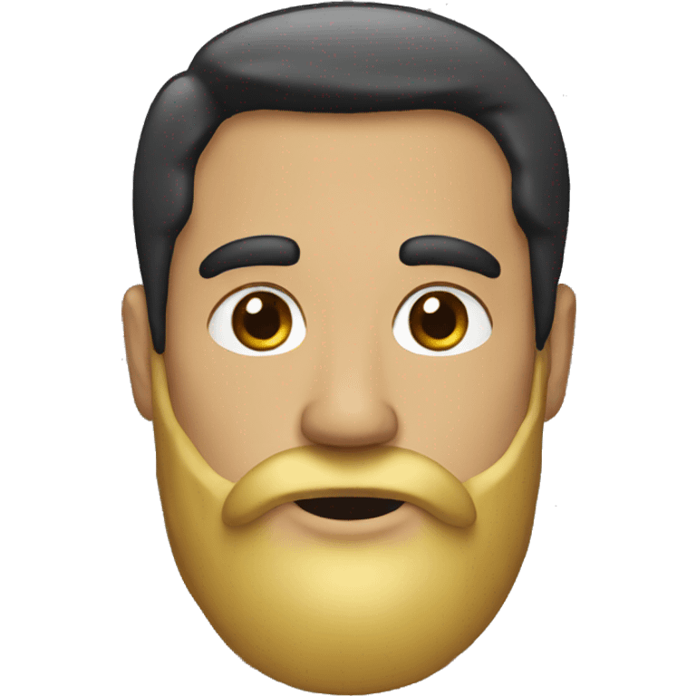 A man with golden beard and black hair  emoji