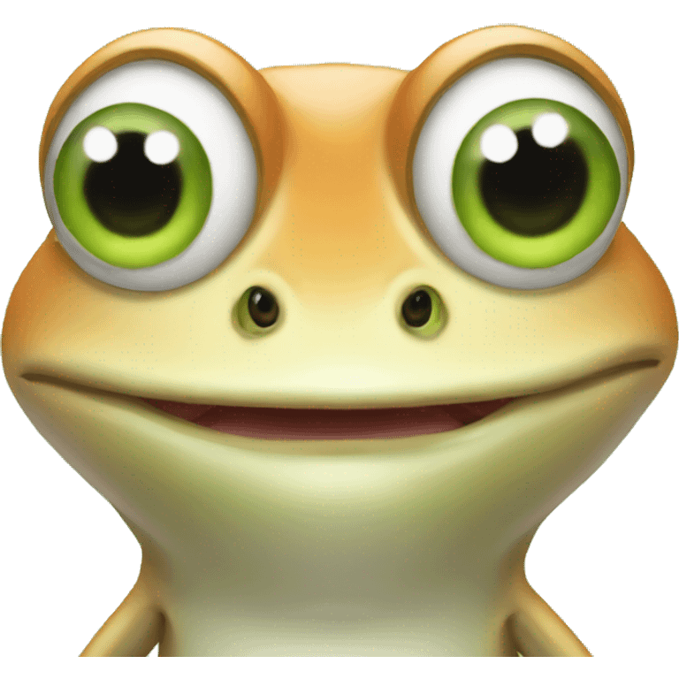 A frog afraid because she messed up emoji