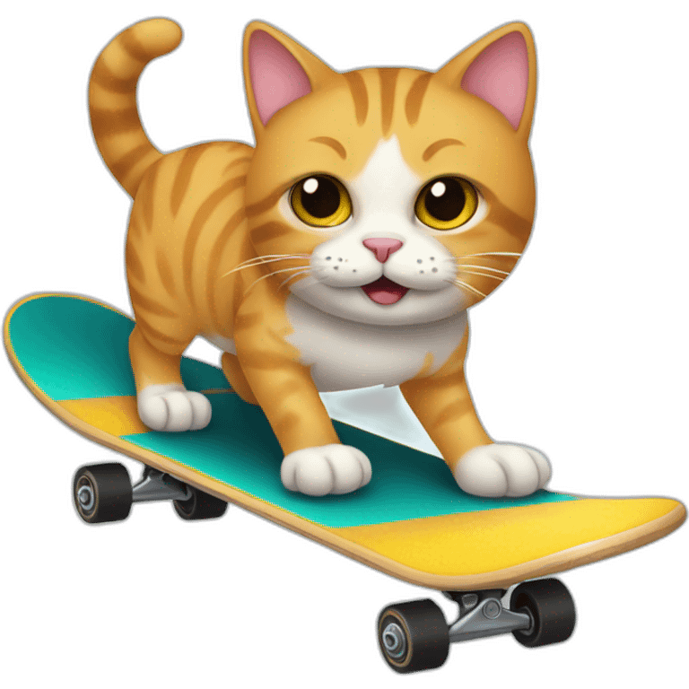 Cat on skateboard emoji