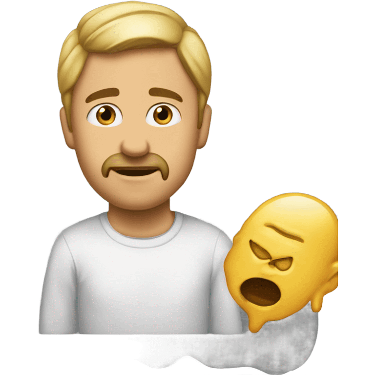 Черный чертик с бантиком на голове emoji