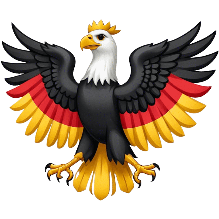 Deutschland Flaggemit ein Adler emoji