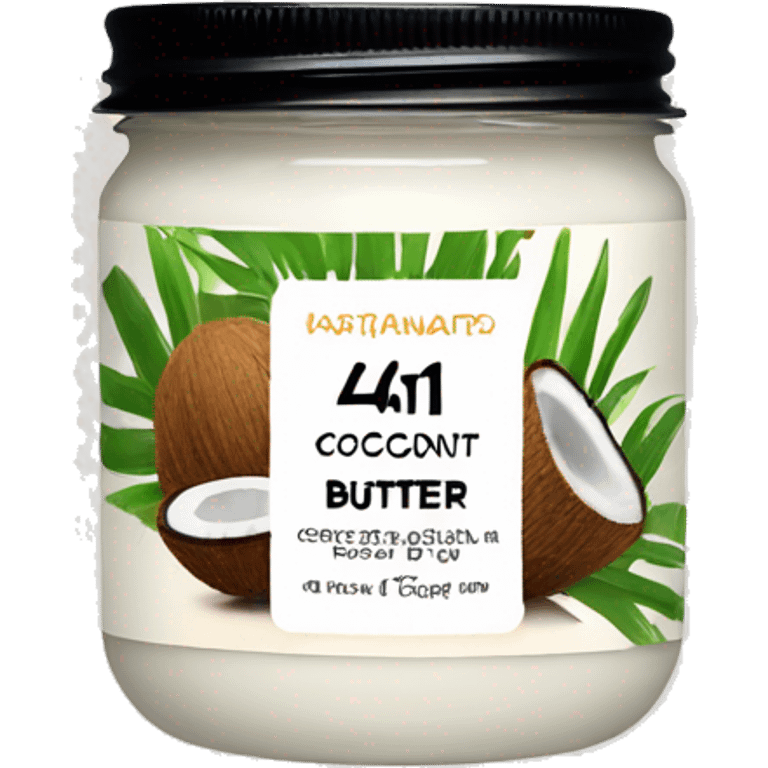 1 Coconut body butter in jar emoji