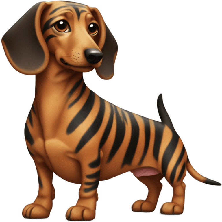 Tiger Dachshund  emoji