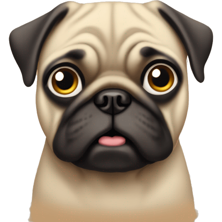 Worried Pug emoji