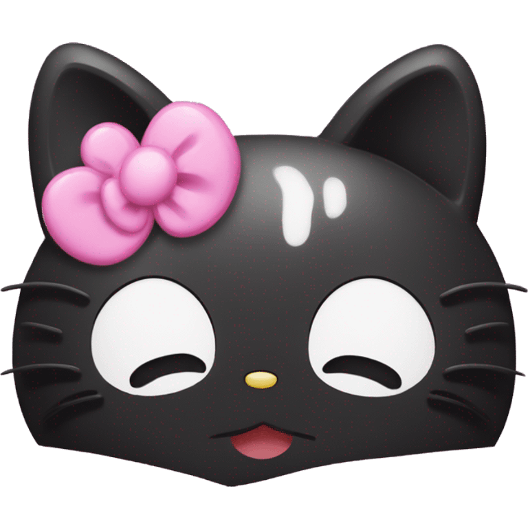 Hello Kitty y kuromi dándose un abrazo  emoji