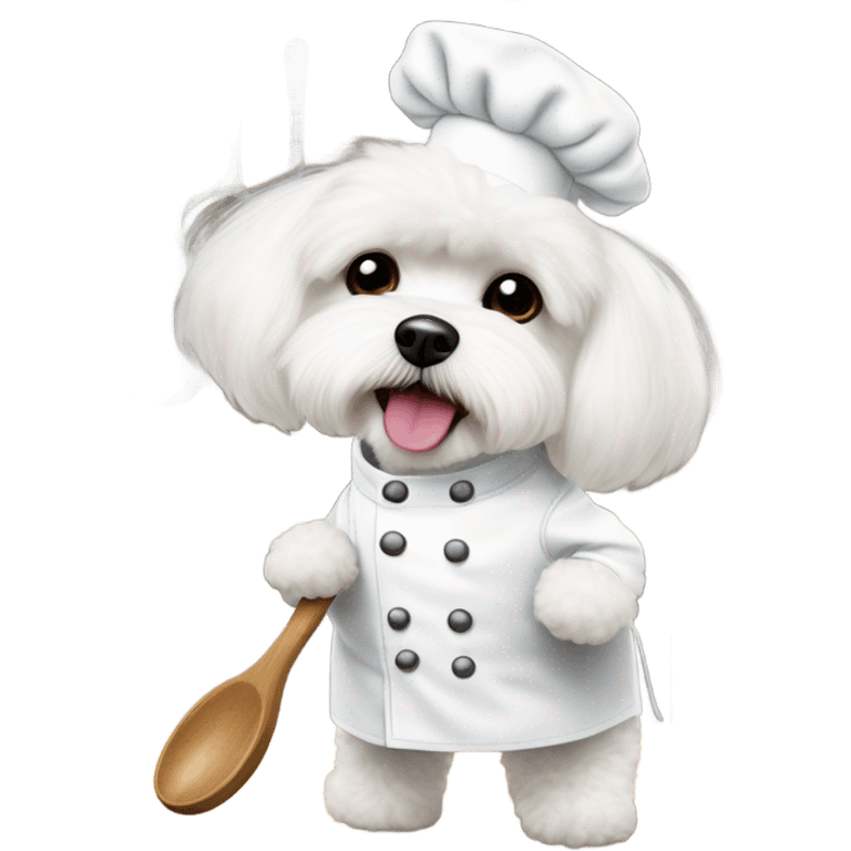 Bichon maltese cooking emoji