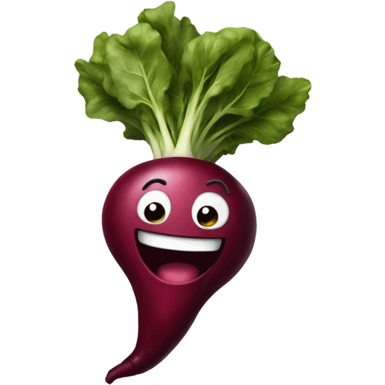 happy beetroot shows great emoji