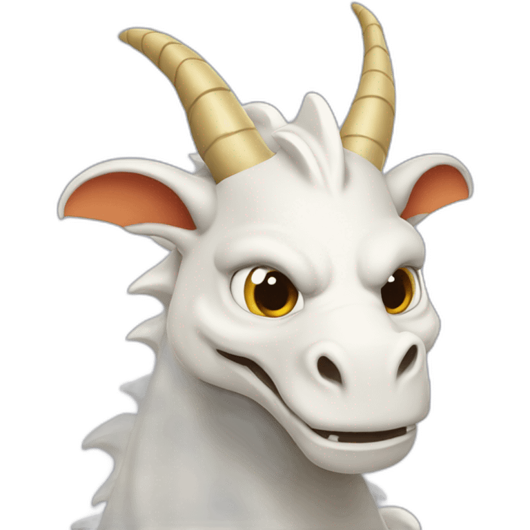 dragon qui chevauche une chevre emoji