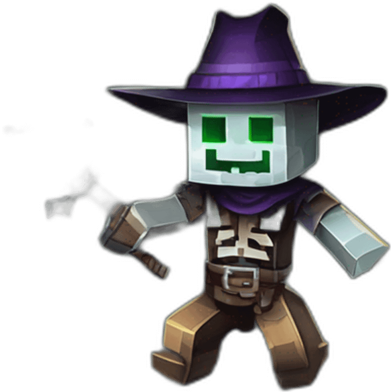 Pixel Minecraft Fedora Halloween Witcher Skeleton Diamond Obsidian Emerald Flame Shiny Glow Reward Legendary Unique Epic Mystery emoji