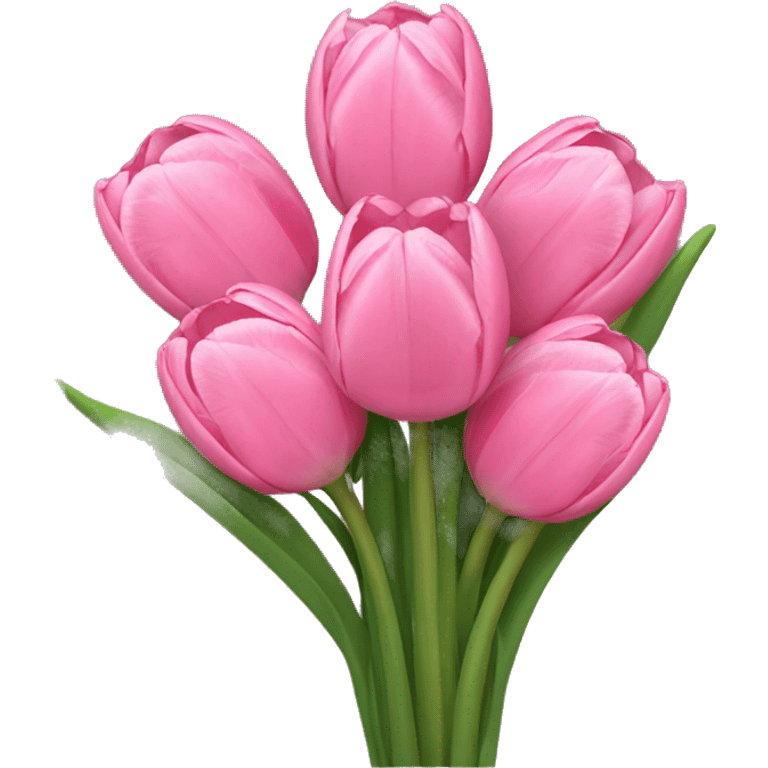 Bouquet of pink tulips emoji